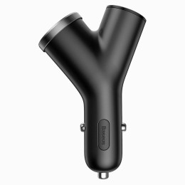 Автомобильное зарядное устройство Baseus Y type dual USB+cigarette lighter extended car charger (CCALL-YX01) Black