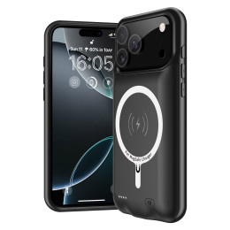 Чехол powerbank iBattery для iPhone 167Pro Slan QI MagSafe 6000 mAh Black