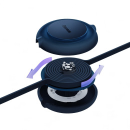 Кабель Baseus Bright Mirror 2 Series Retractable 3-in-1 Fast Charging Data Cable USB to M+L+C 3.5A (CAMJ010003) 1.1m Blue