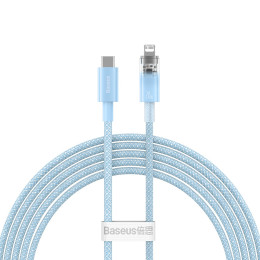 Кабель Baseus Explorer Series Fast Charging Cable with Smart Temperature Control Type-C to iP 20W (CATS010303) 2m Blue