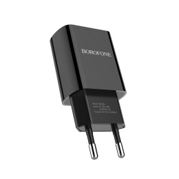 Мережевий зарядний пристрій Borofone BA20ALB Sharp single port charger set (Lightning) Black