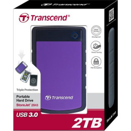 Зовнішній жорсткий диск (HDD) 2.5" USB 2.0TB Transcend StoreJet 25H3 (TS2TSJ25H3P) Violet