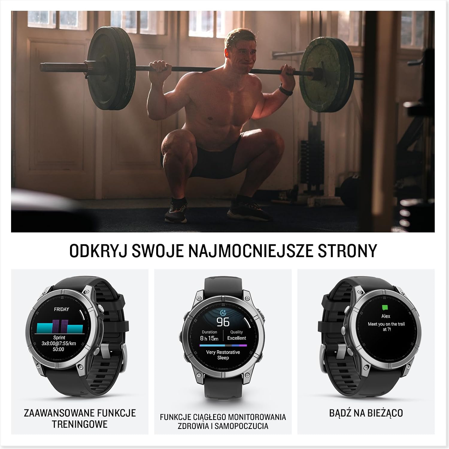 Смарт-годинник Garmin fenix E 47 мм Stainless Steel/Black (010-03025-00)