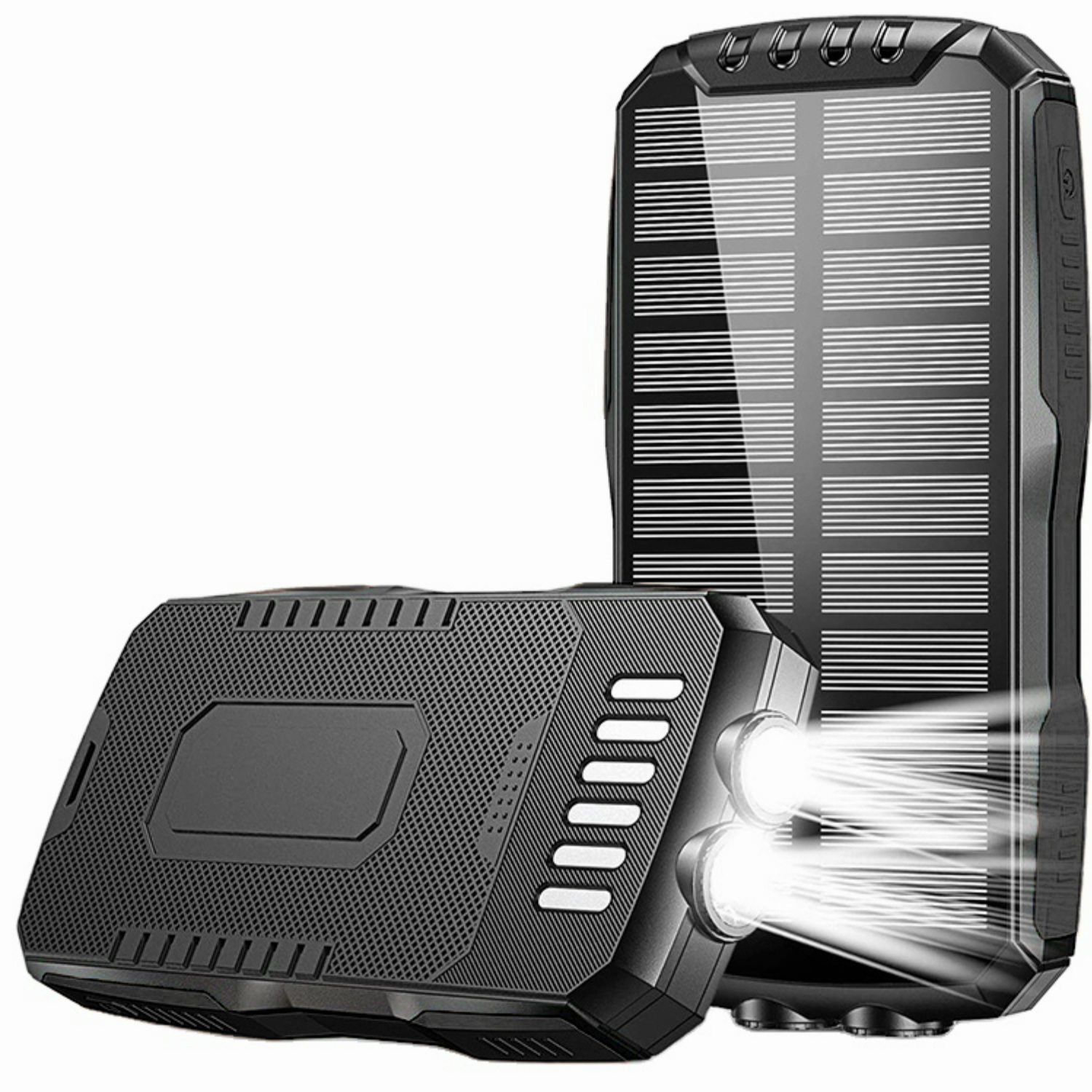 Power Bank на солнечной батарее iBattery YD-819w c фонариком и беспроводной зарядкой QI 25000 mAh черный