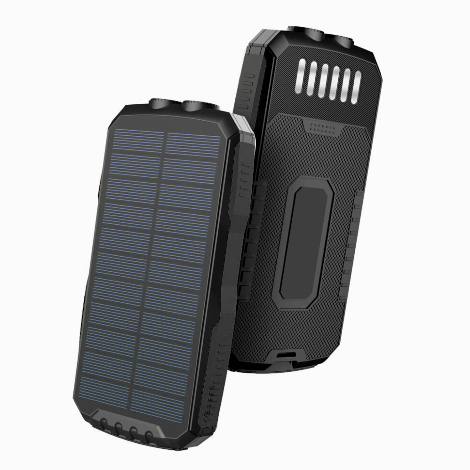 Power Bank на солнечной батарее iBattery YD-819w c фонариком и беспроводной зарядкой QI 25000 mAh черный