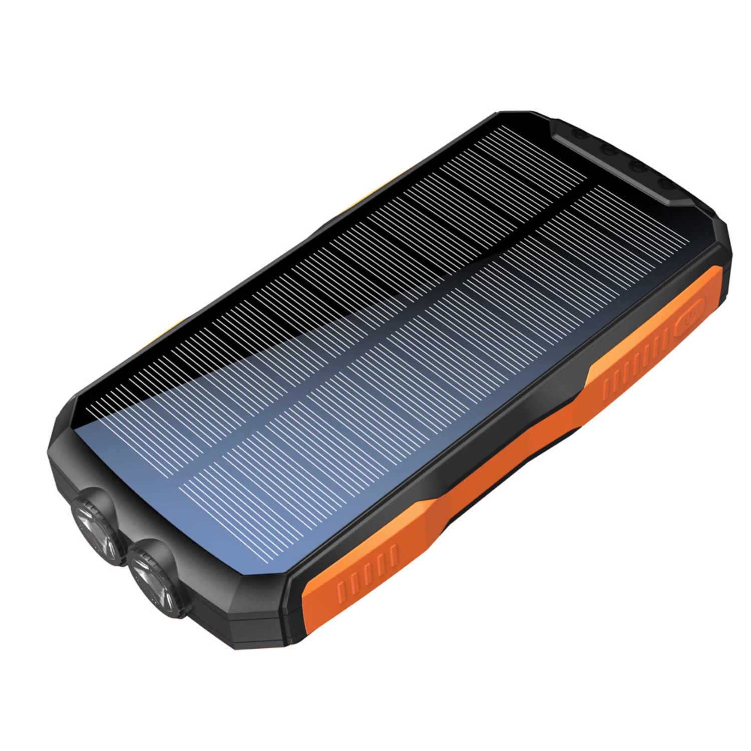 Power Bank на солнечной батарее iBattery YD-819w c фонариком и беспроводной зарядкой QI 25000 mAh черно-оранжевый