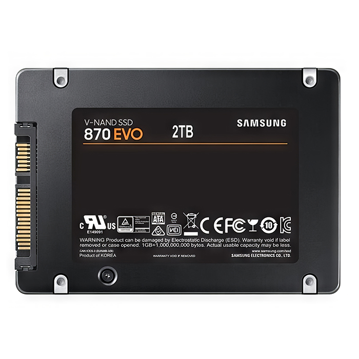 SSD диск Samsung 870 EVO 2.5" SATAIII MLC 2ТВ (MZ-77E2T0B-EU)