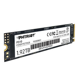 SSD диск Patriot P310 M.2 2280 PCIe NVMe 3.0 x4 1920GB (P310P192TM28)