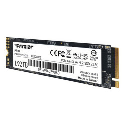 SSD диск Patriot P310 M.2 2280 PCIe NVMe 3.0 x4 1920GB (P310P192TM28)