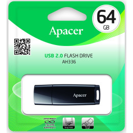 Флеш-накопичувач Apacer USB 2.0 AH336 64GB (AP64GAH336B-1) Black