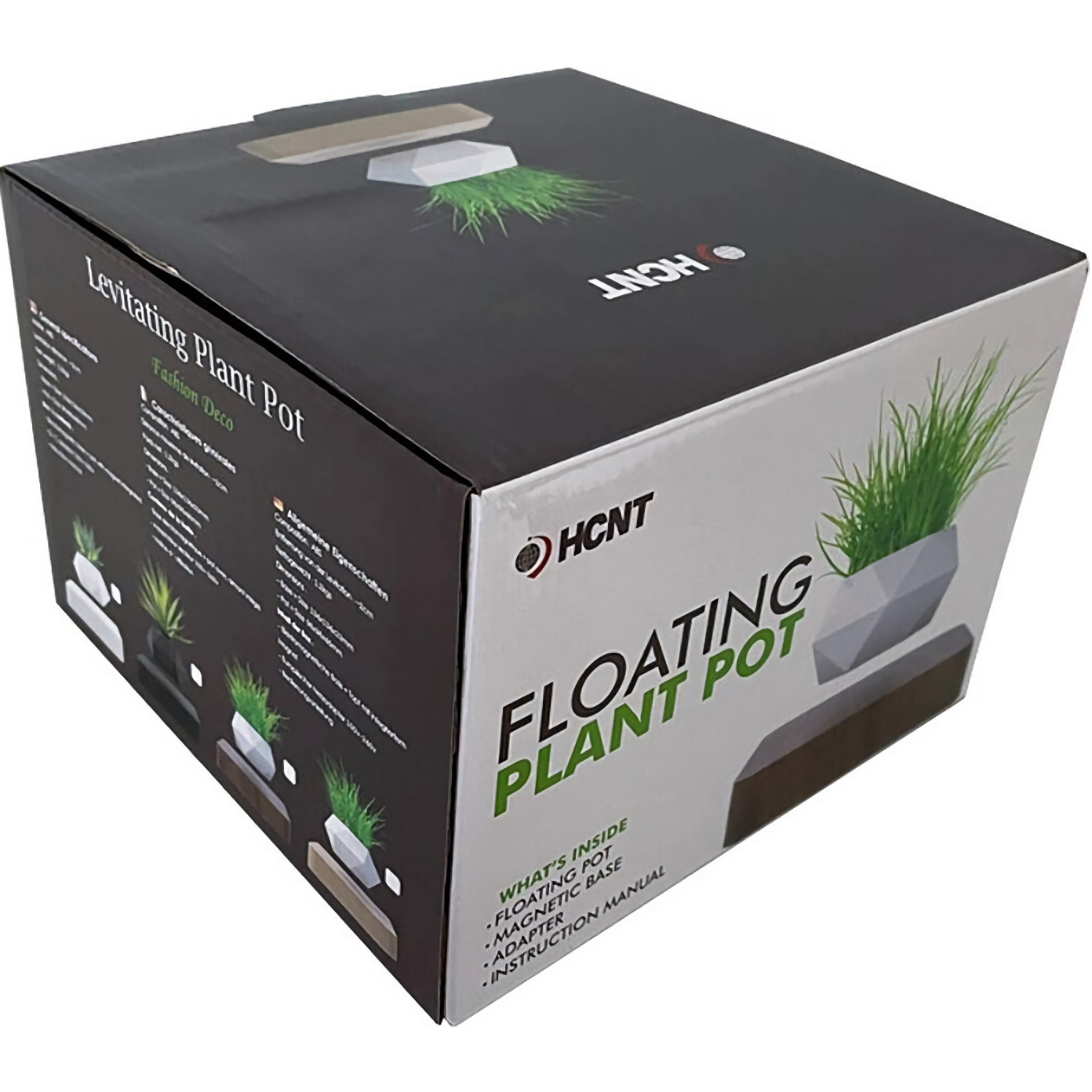 Магнитный левитационный горшок для растений HCNT Magnetic Levitating Pot M10-GW4 (SIM10-GW4) Black