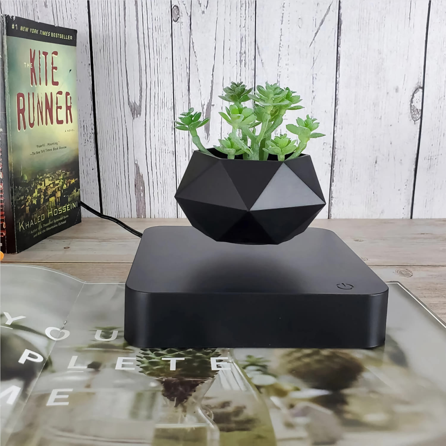 Магнитный левитационный горшок для растений HCNT Magnetic Levitating Pot M10-GW4 (SIM10-GW4) Black