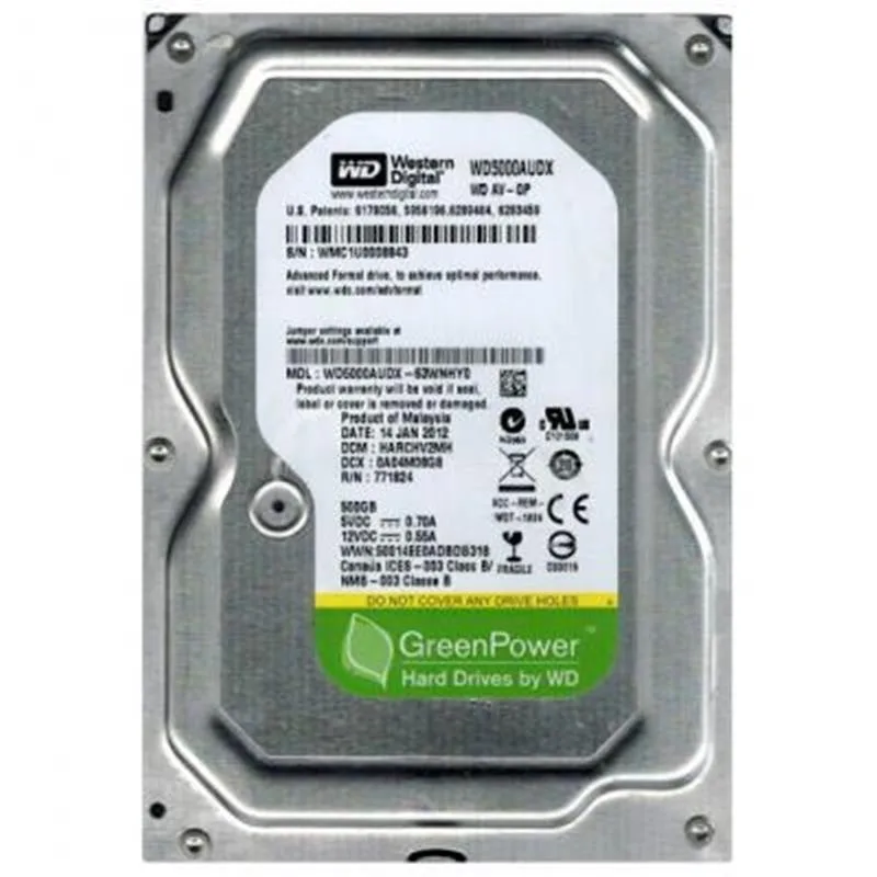Жорсткий диск (HDD) 3.5" SATA 500GB WD AV-GP 5400rpm/32MB (WD5000AVDS)