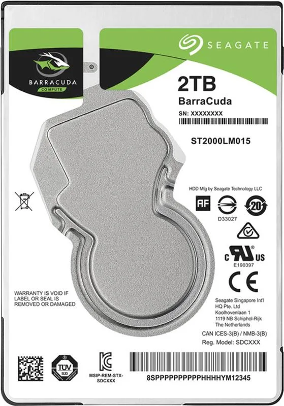 Жорсткий диск (HDD) 2.5" SATA 2TB Seagate BarraCuda 5400rpm/128MB (ST2000LM015)
