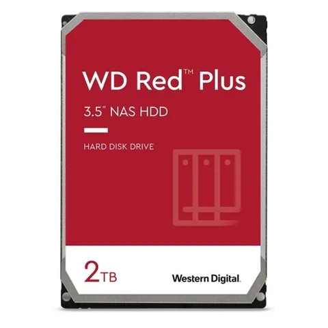 Жесткий диск (HDD) 3.5" SATA 2TB WD Red Plus 5400rpm/64MB (WD20EFPX)
