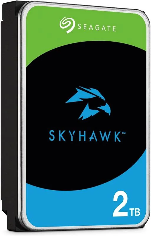 Жорсткий диск 3.5 SATA 2TB Seagate SkyHawk у вертикальному положенні збоку