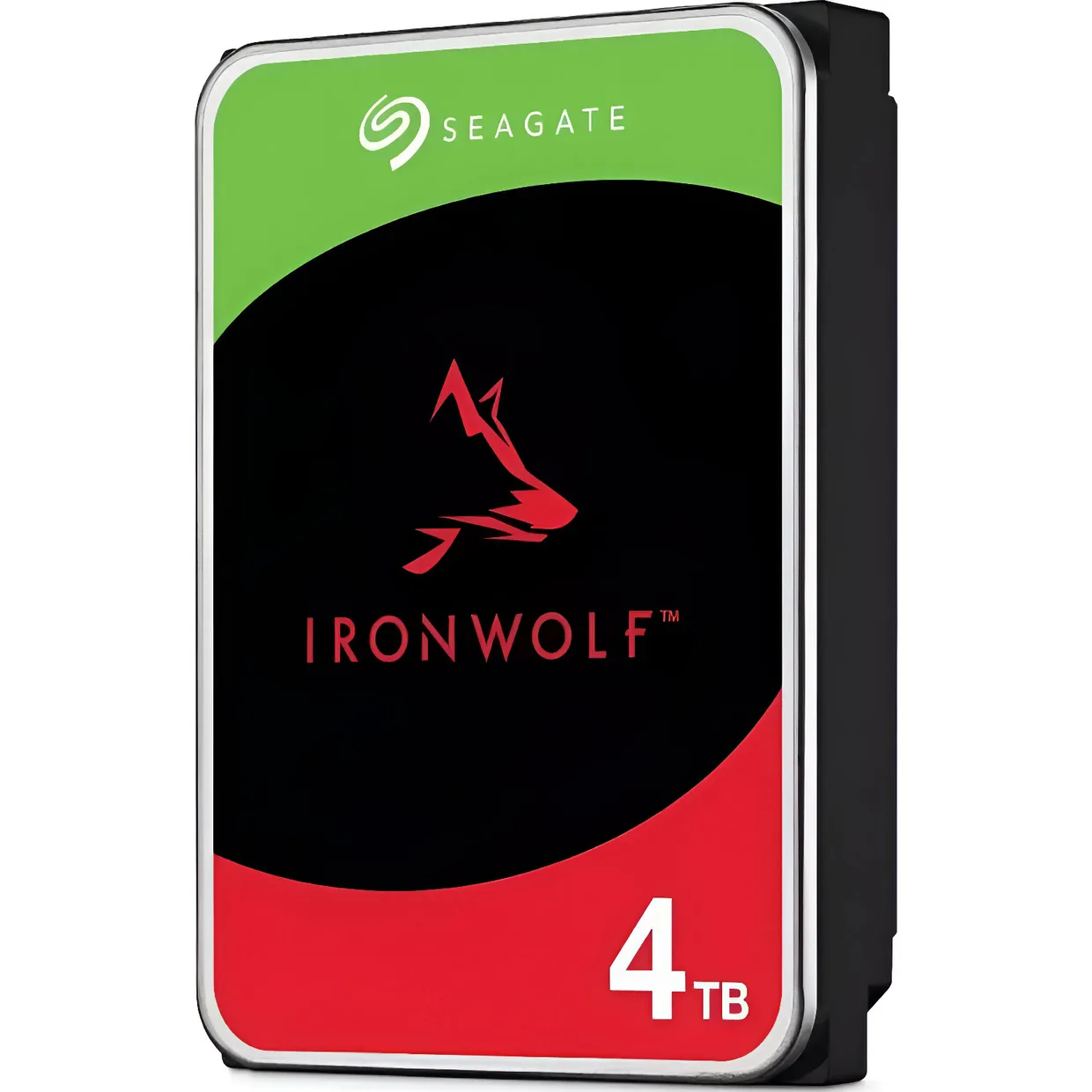 Жорсткий диск 3.5 SATA 4TB Seagate IronWolf у ракурсі на білому фоні