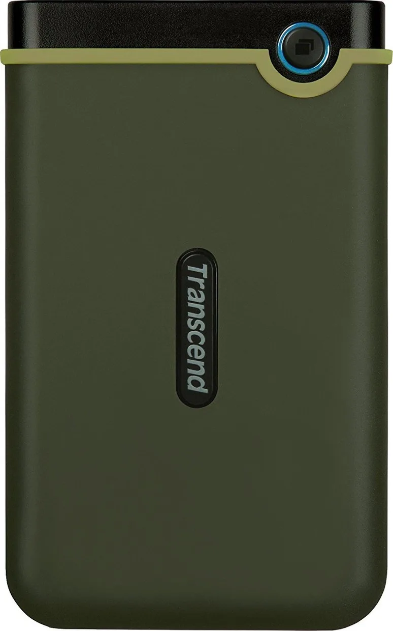 Зовнішній жорсткий диск 2.5 USB Transcend StoreJet 25M3 у захищеному зеленому корпусі