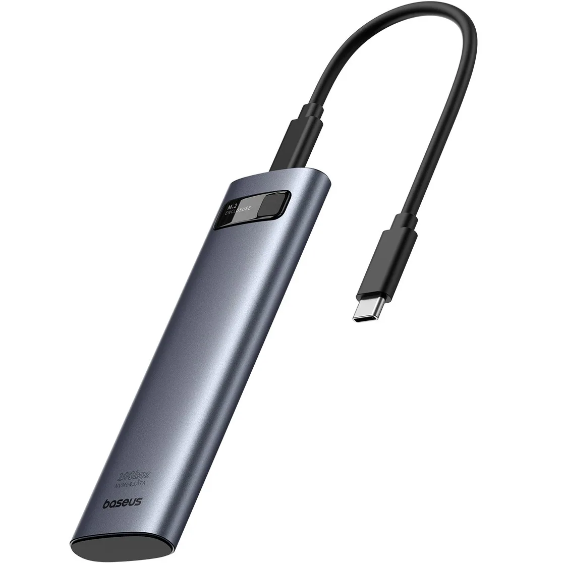Відсік для твердотільного накопичувача Baseus FlyJoy M.2 NVMe | M.2 SATA 10 Gb/s SSD (B00760600811-00) Space Grey — фото 3