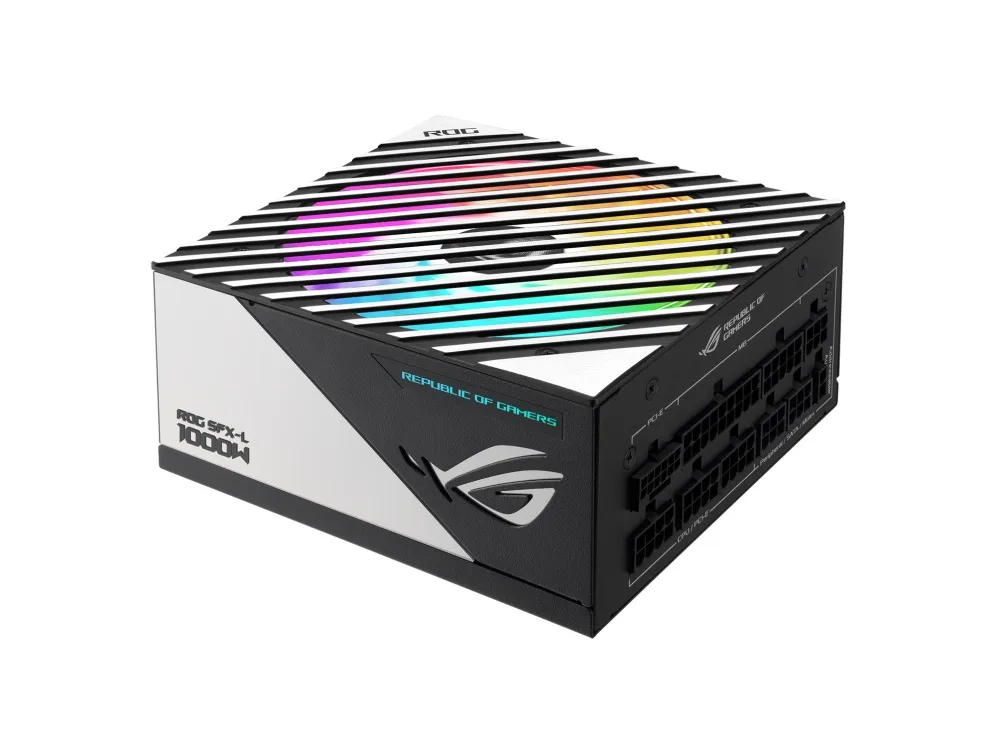 Черный блок питания Asus ROG Loki SFX-L 1000W Platinum с ARGB кулером и модульными разъемами