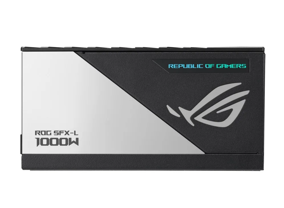 Боковая грань блока питания Asus ROG Loki SFX-L 1000W Platinum с зеркальной вставкой