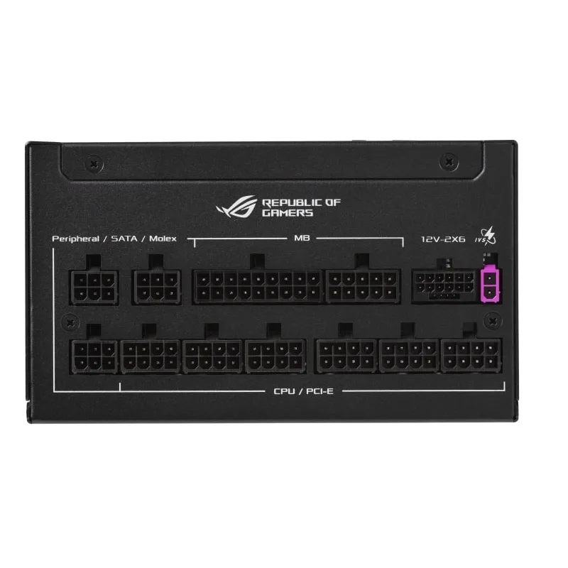 Панель модульных разъемов блока питания Asus ROG Strix 1000P Gaming с портом 12V-2x6
