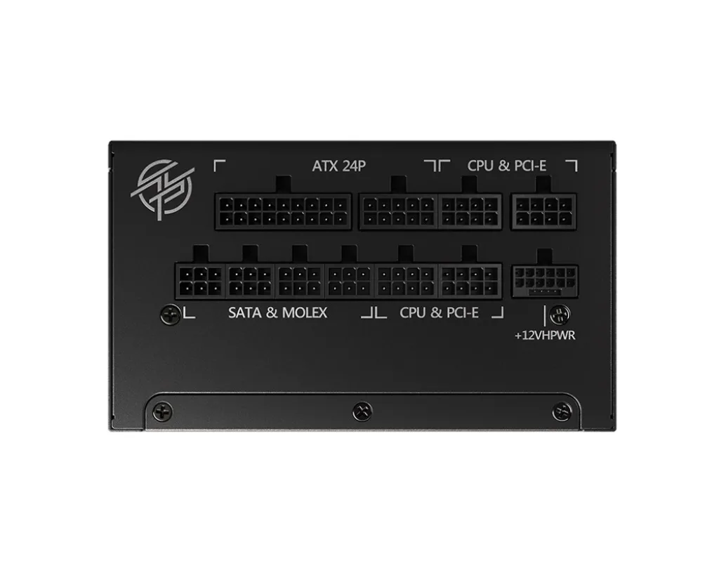 Панель модульных разъемов подключения блока питания MSI MPG A1000G PCIE5 1000W