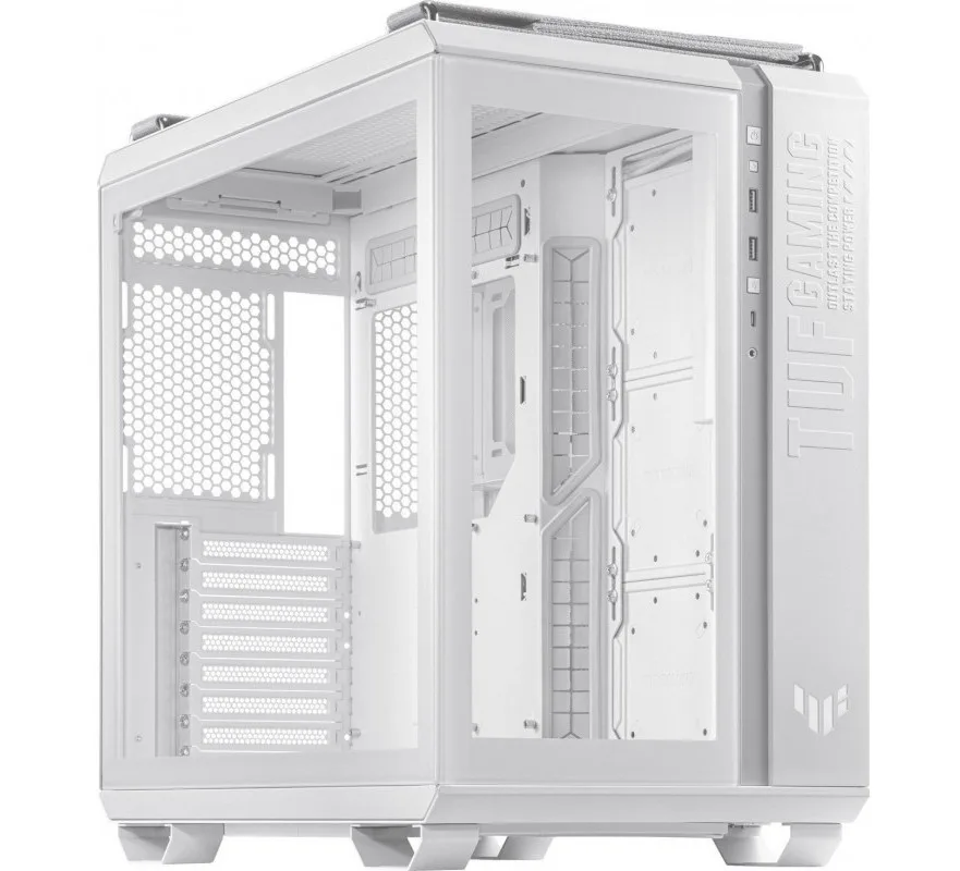 Белый компьютерный корпус Asus TUF Gaming GT502 Plus White с панорамным стеклом