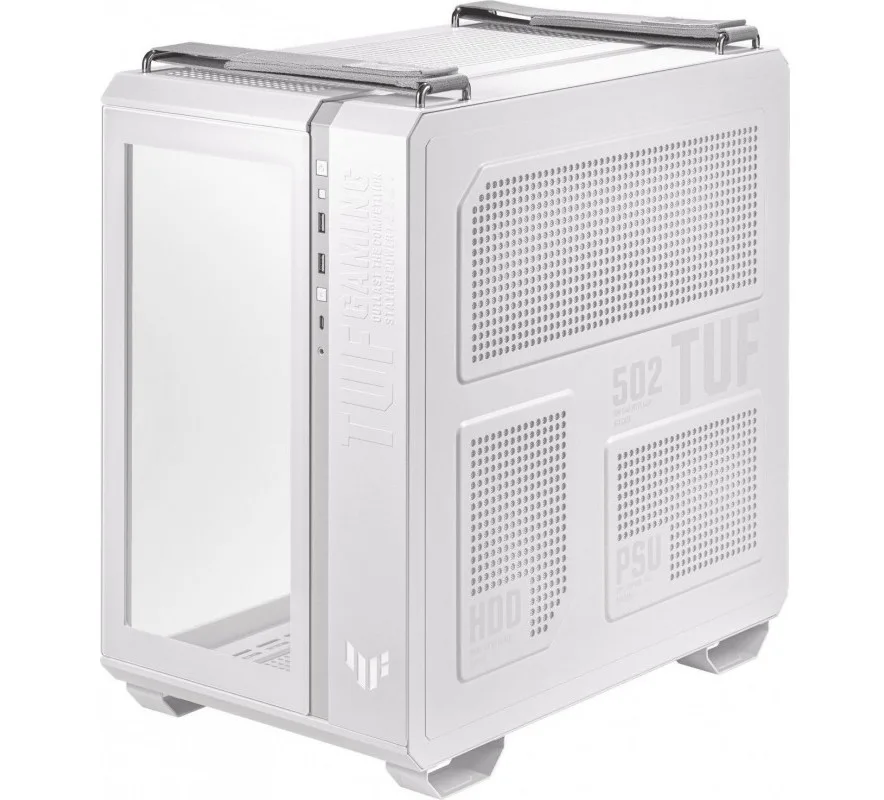 Правая панель белого корпуса Asus TUF Gaming GT502 Plus White с перфорацией и тиснением