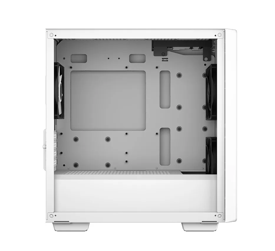 Внутренняя компоновка белого корпуса для ПК DeepCool CC360 WH ARGB без боковой панели