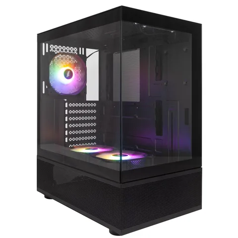 Корпус 1stPlayer Mi7-A-2F2R-1F2 Black без Б/П