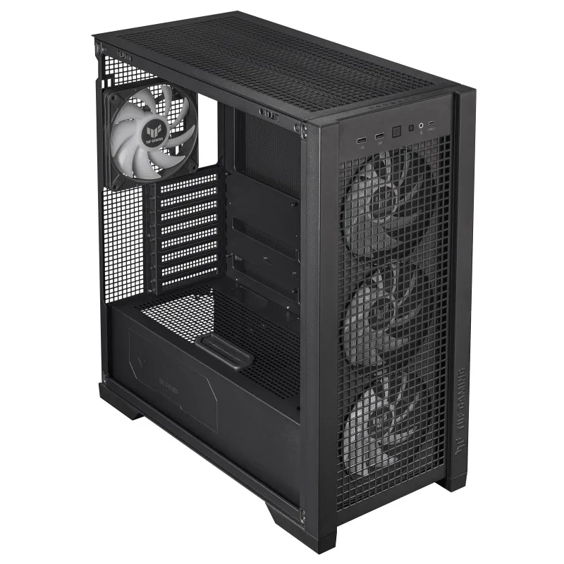 Внутренняя камера черного корпуса для ПК Asus TUF Gaming GT302 ARGB без бокового стекла