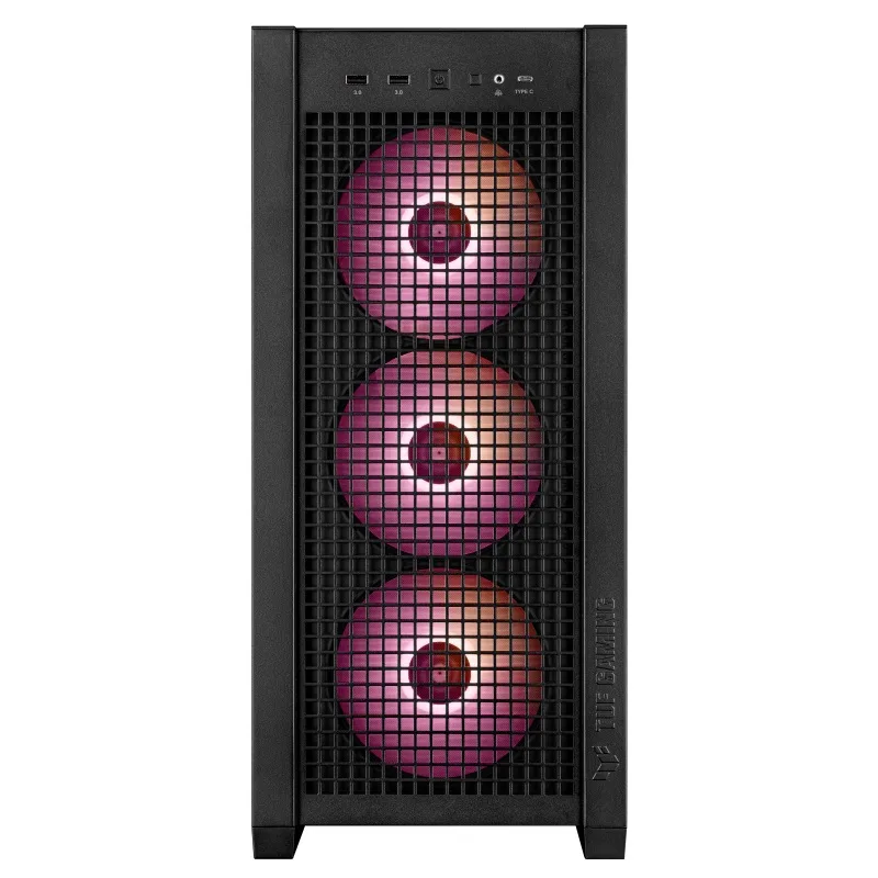 Передняя панель корпуса Asus TUF Gaming GT302 ARGB Black с крупной сеткой и логотипом серии