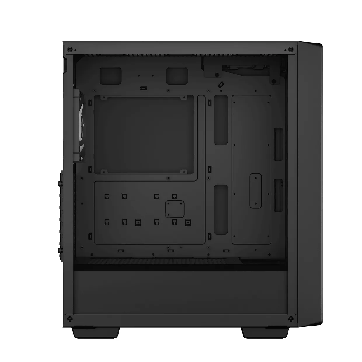 Внутреннее пространство компьютерного корпуса DeepCool CC560 ARGB V2 без боковой крышки