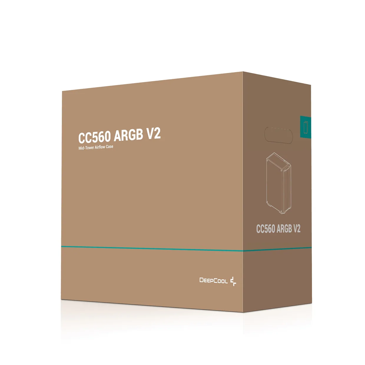Картонная коробка из упаковки компьютерного корпуса DeepCool CC560 ARGB V2