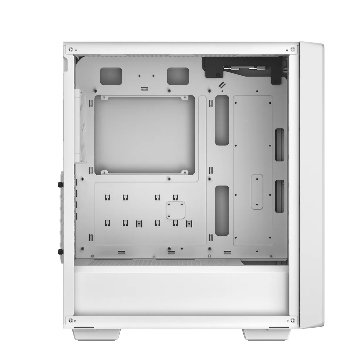 Внутренний отсек для комплектующих белого корпуса DeepCool CC560 V2 White без бокового стекла