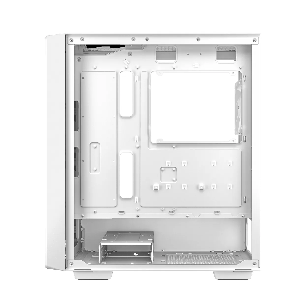 Правая сторона белого корпуса DeepCool CC560 V2 White с отсеком для укладки проводов