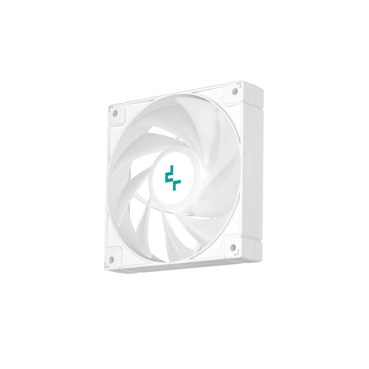 Корпусный белый вентилятор DeepCool с фирменным логотипом по центру