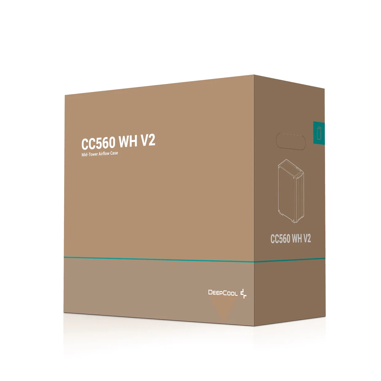Картонная упаковочная коробка компьютерного корпуса DeepCool CC560 WH V2