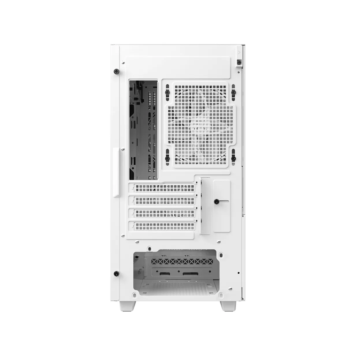 Задняя панель белого корпуса DeepCool CH360 White с вентиляционной решеткой и слотами расширения