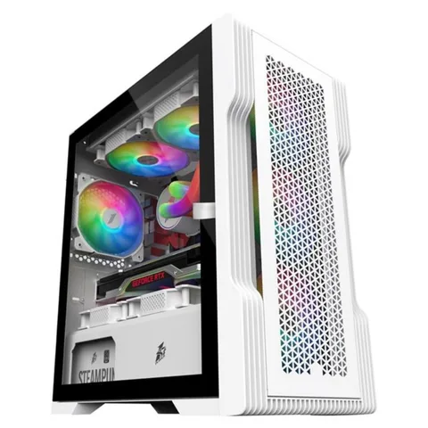 Корпус 1stPlayer T3-4F1-W-WH White без Б/П