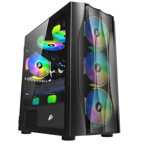 Корпус 1stPlayer X3-M-4F1 Black без Б/П