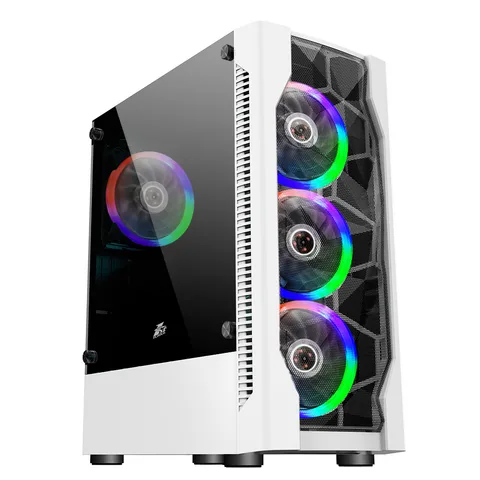 Корпус 1stPlayer D4-4R1-WH Color LED White без Б/П