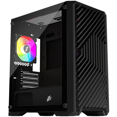 Корпус 1stPlayer T5-4F1-BK Black без Б/П