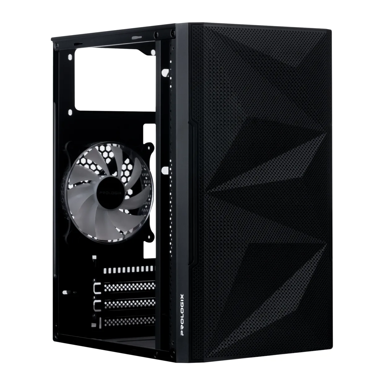 Корпус Prologix E113 Tempered Glass&Mesh Black — фото 2