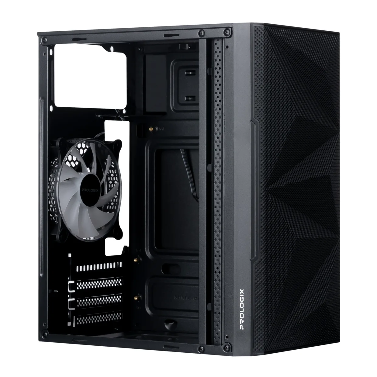 Корпус Prologix E113 Tempered Glass&Mesh Black — фото 3
