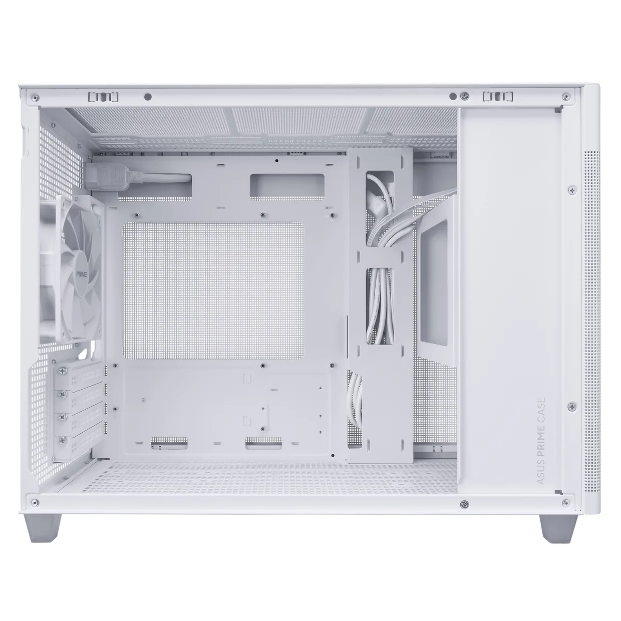 Внутреннее белое отделение корпуса Asus Prime AP201 White для установки комплектующих