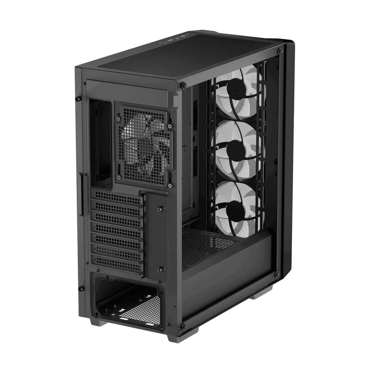 Задняя панель и внутреннее шасси черного корпуса DeepCool CC560 Mesh V2