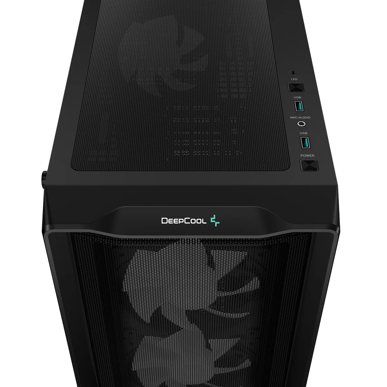 Верхняя панель корпуса DeepCool CC560 Mesh V2 с пылевым фильтром и портами подключения