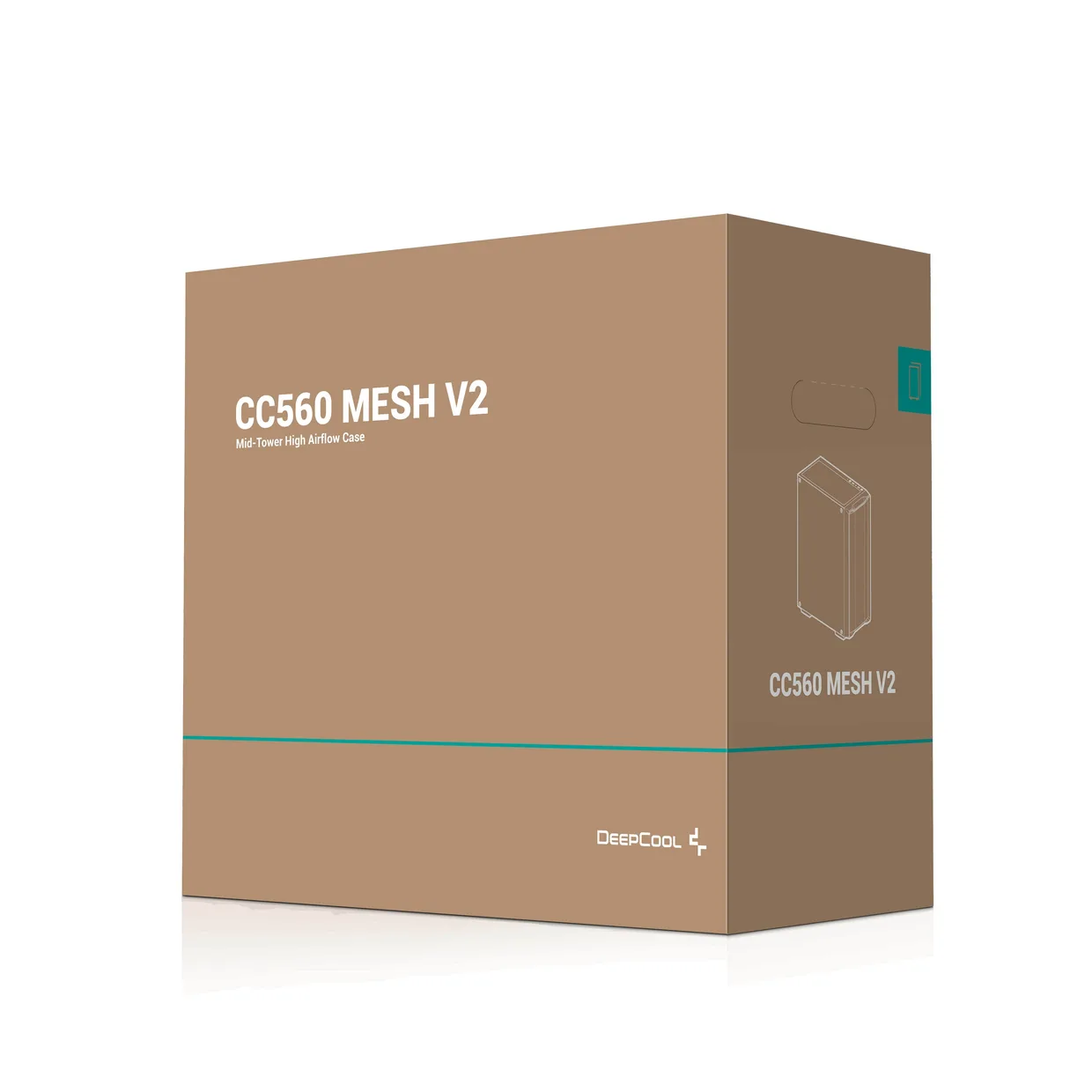 Картонная упаковка компьютерного корпуса DeepCool CC560 Mesh V2
